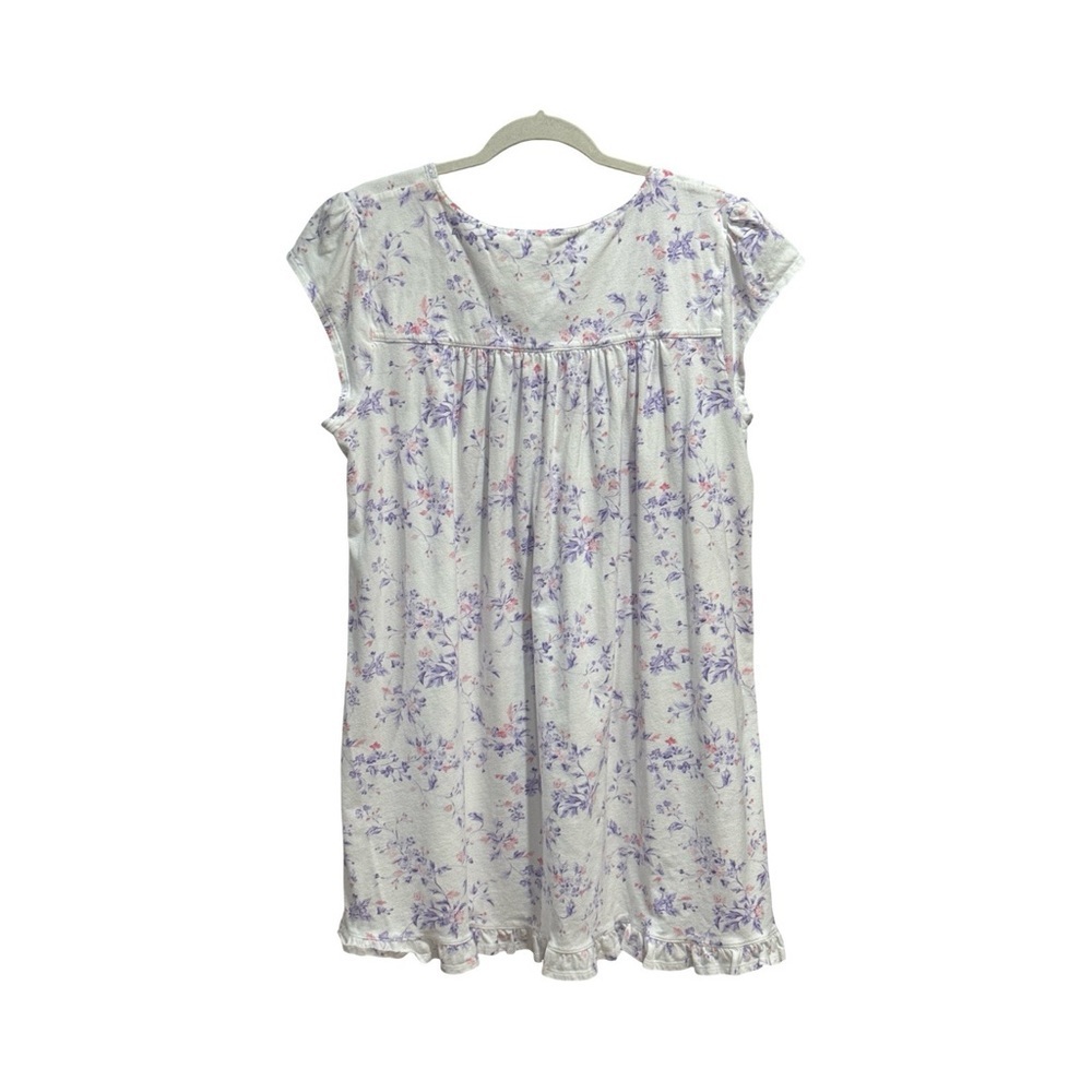 Eileen West White LilacCap Sleeve Chemise - Picture 2 of 6